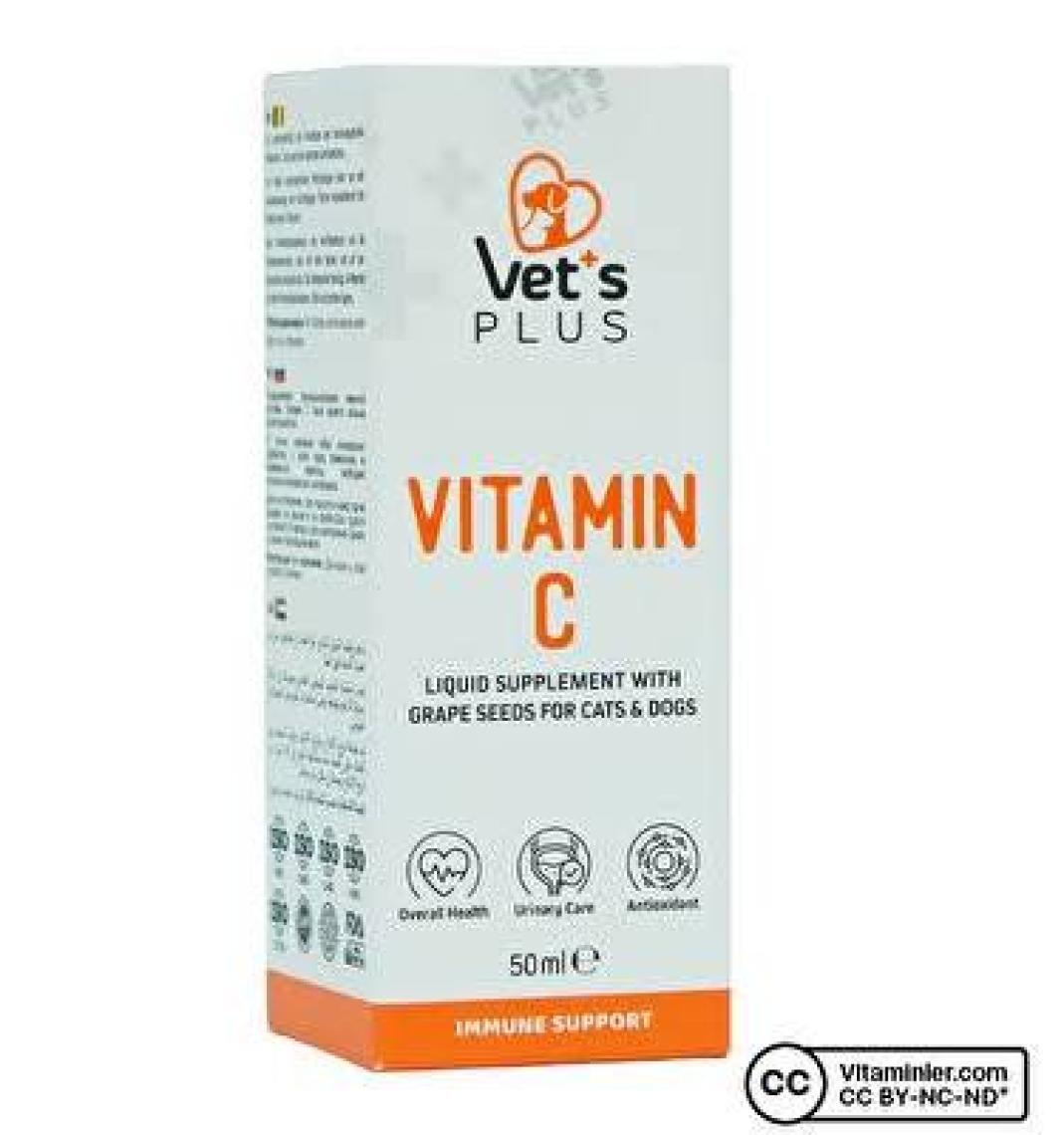 Vet's Plus Vitamin C Damla 50ml (Kedi ve Köpekler İçin)