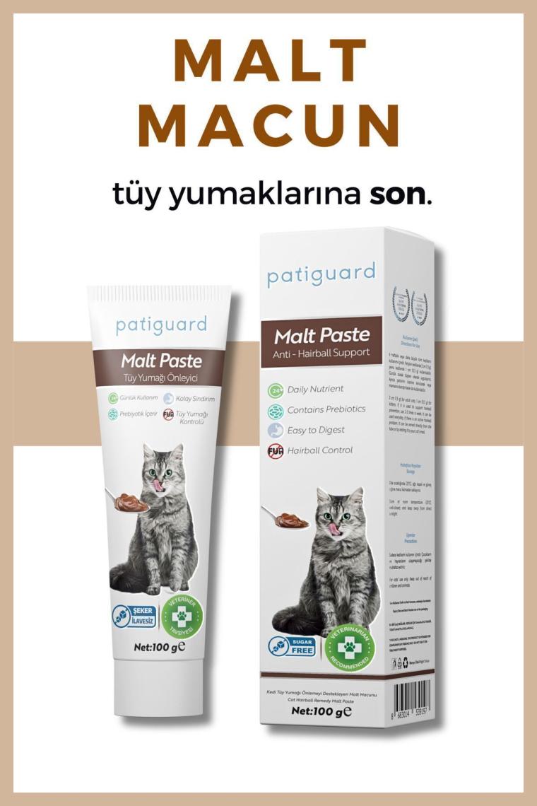 Malt Paste 100 gr Tüm Kediler Için Tüy Yumağı Önleyici Anti Hairball Kedi Malt Macun Multi Vitamin