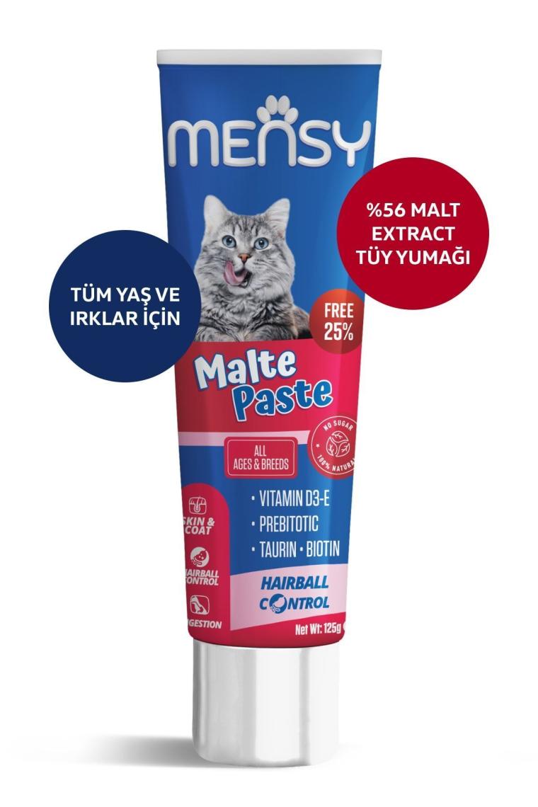 Mensy Malte Paste 125  gr Vitamin D3E  Prebiyotik Taurin Biotin