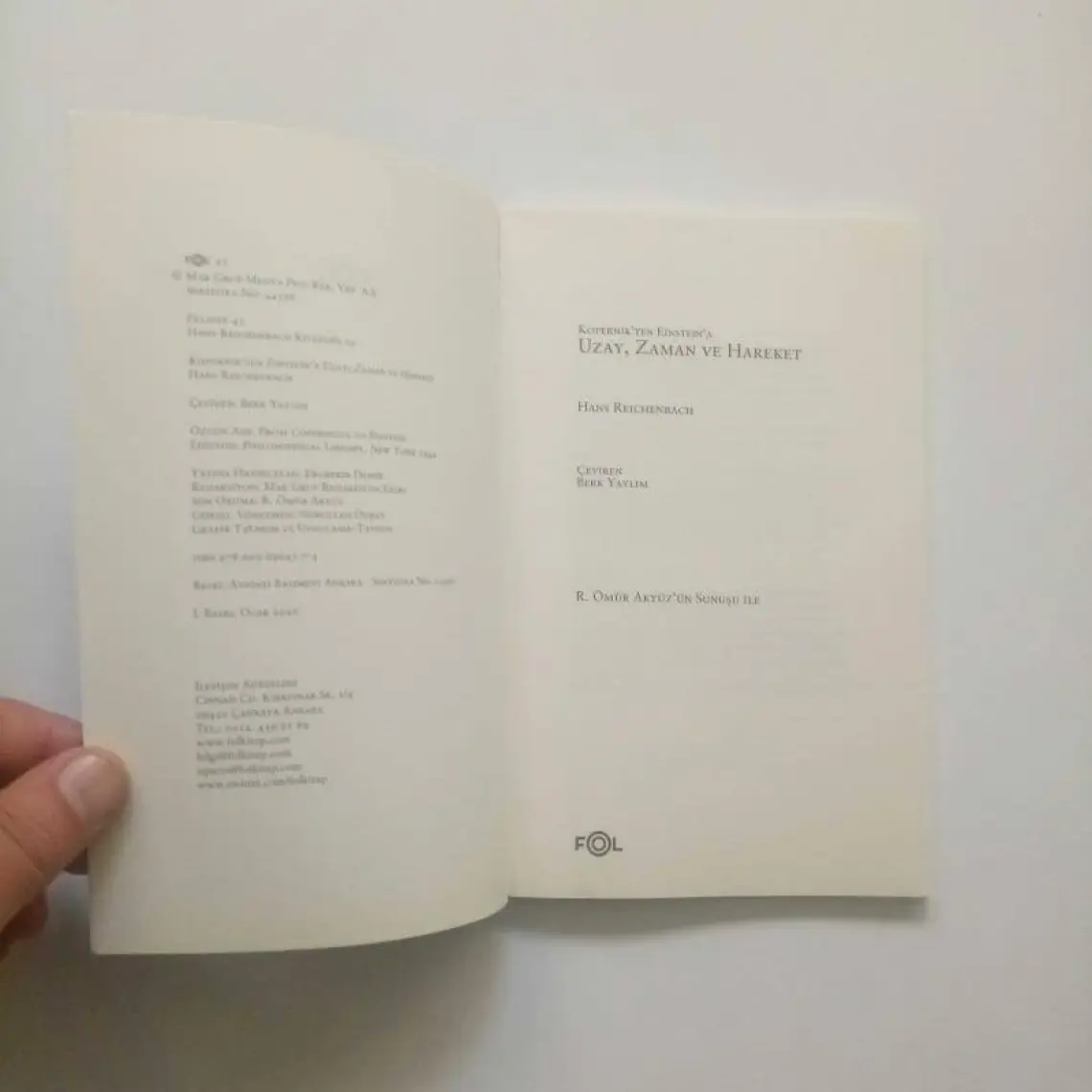 Kopernik’ten Eınsteın’a Uzay, Zaman Ve Hareket - Hans Reichenbach