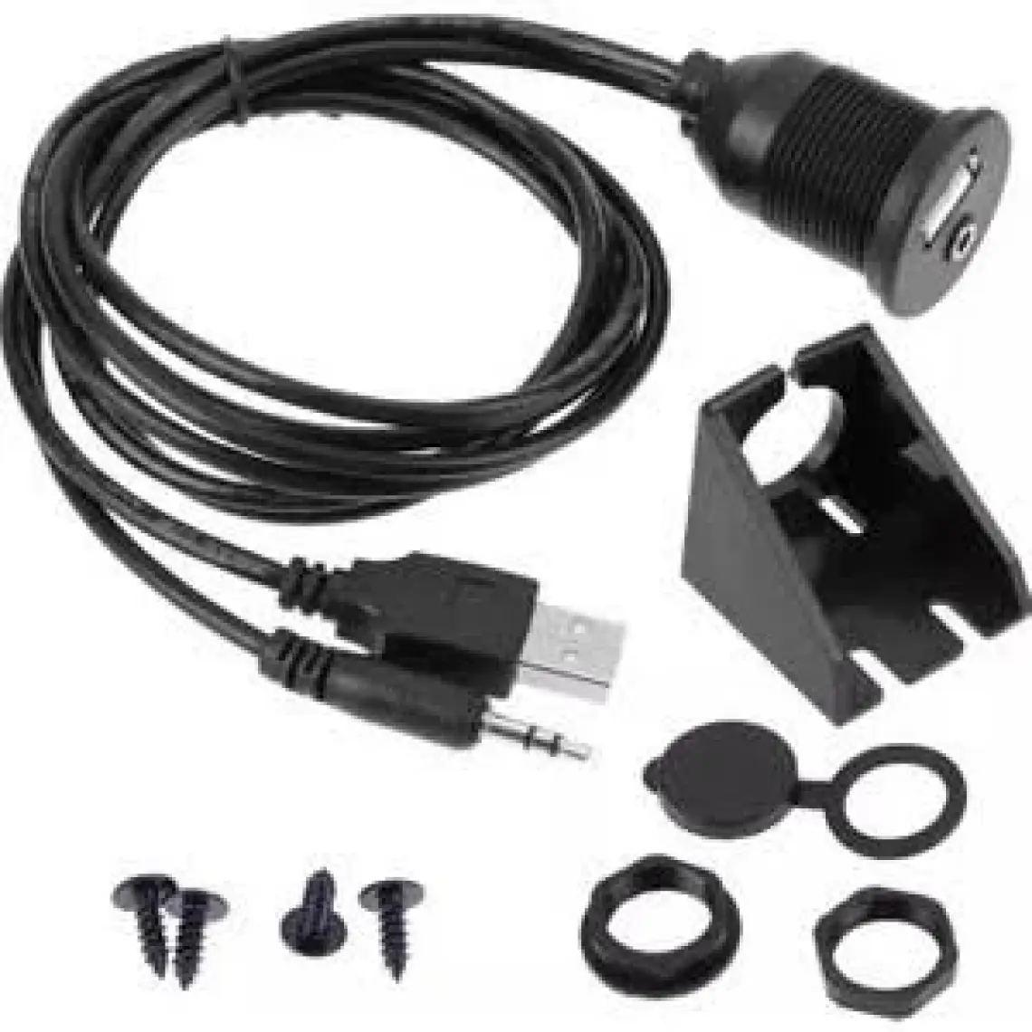 Autoline USB ve Aux Uzatma Kablosu Şase Portlu