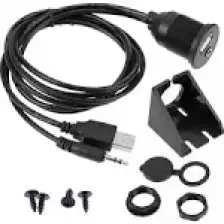 Autoline USB ve Aux Uzatma Kablosu Şase Portlu