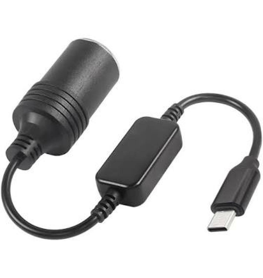Zemheri Powermaster PM-24759 Type-C 5 Volt To 12 Volt Çakmak Fiş Çevirici