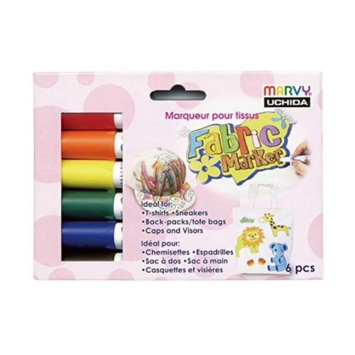 Marvy Fabric Marker Tshirt Boyama Kalemi 6'Lı