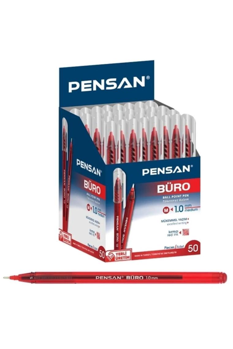 Tükenmez Kalem Büro 1.0 Mm Kırmızı 50 Li 2270