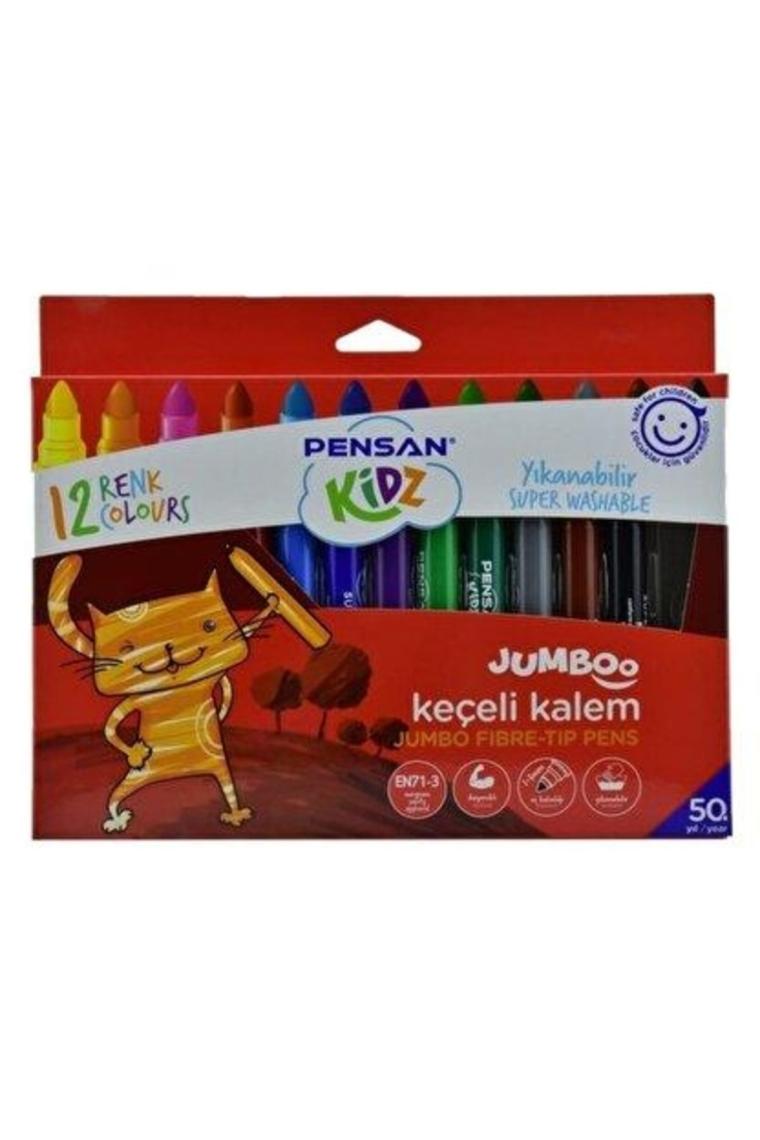 Kidz Yıkanabilir Jumboo Keçeli 12 Renk