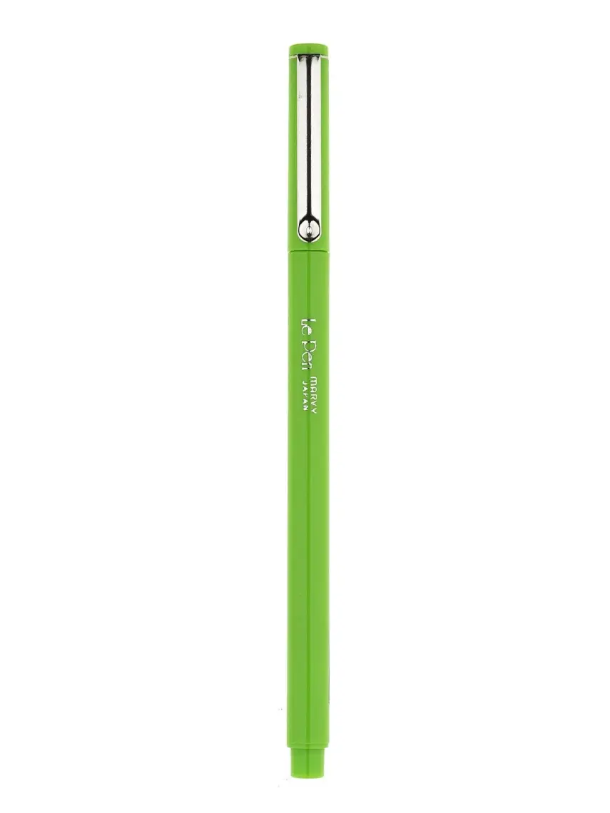 Marvy Le Pen 4300 Kalem Extra Fine Uç Metal Klips 0.3 mm Uç Green