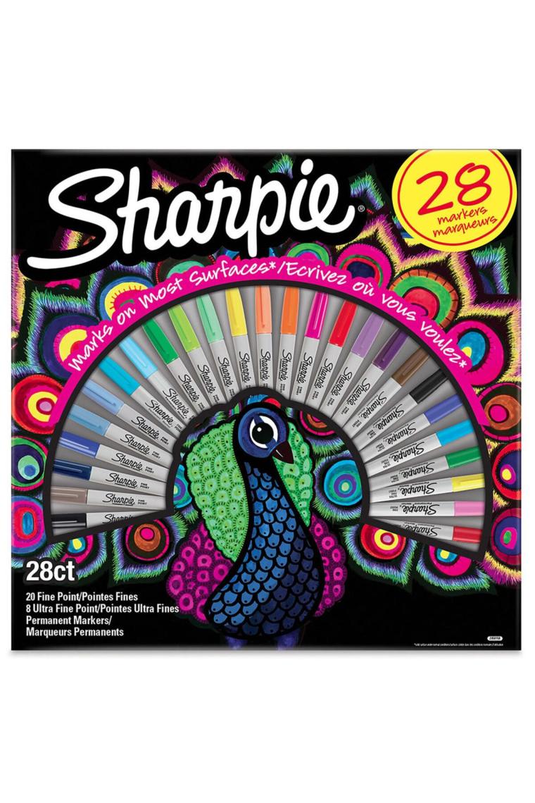 Sharpie Fine Permanent Markör 28li Tavuskuşu