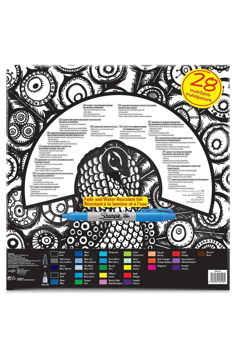 Sharpie Fine Permanent Markör 28li Tavuskuşu