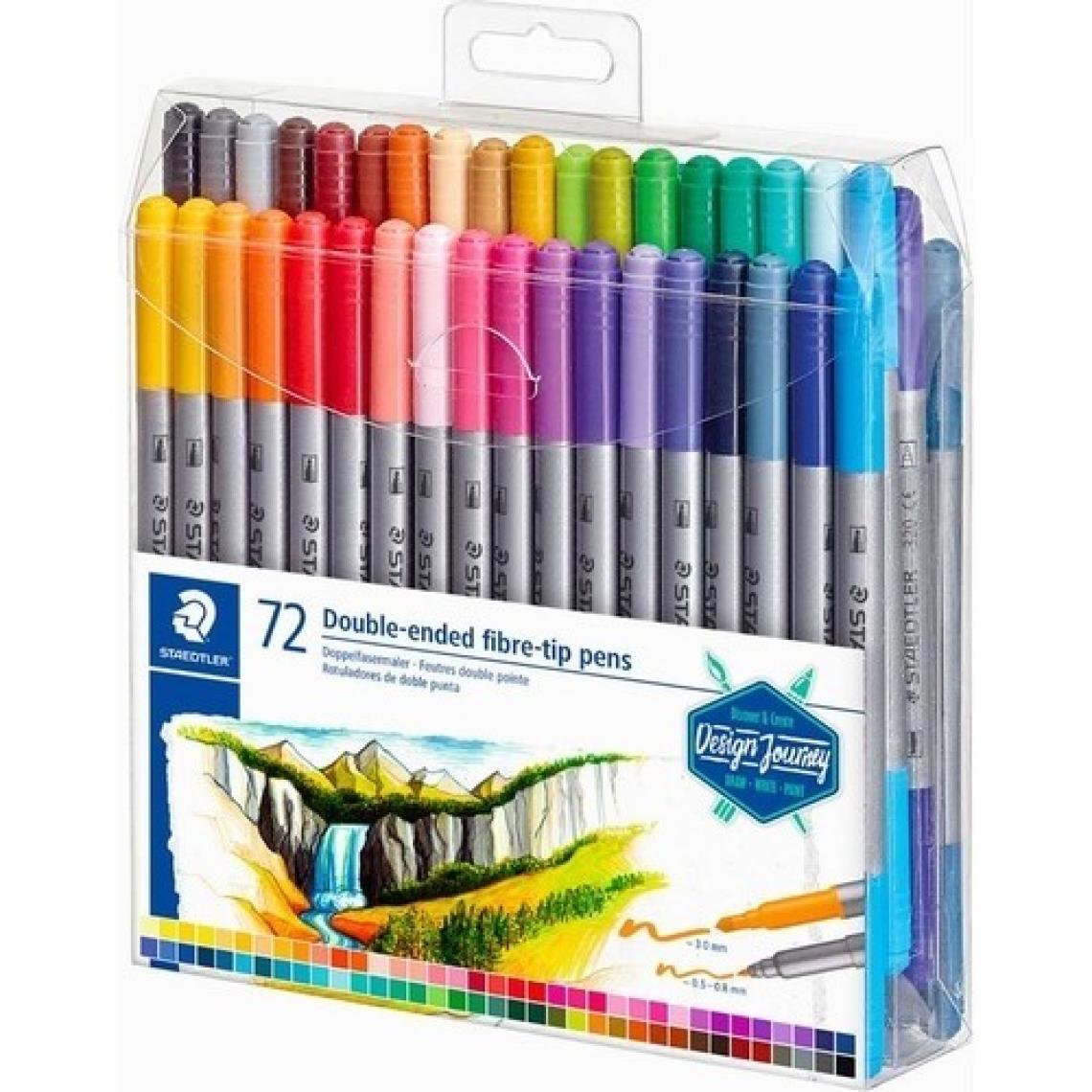 Staedtler Twin-Tip Çift Taraflı Keçeli Kalem Seti 72'li 3200