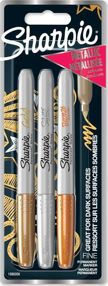 Sharpie Metalik Markör Karışık Renk Blisterli 3'lü