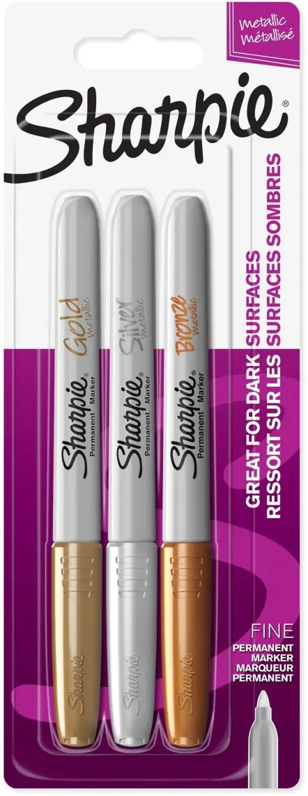 Sharpie Metalik Markör Karışık Renk Blisterli 3'lü
