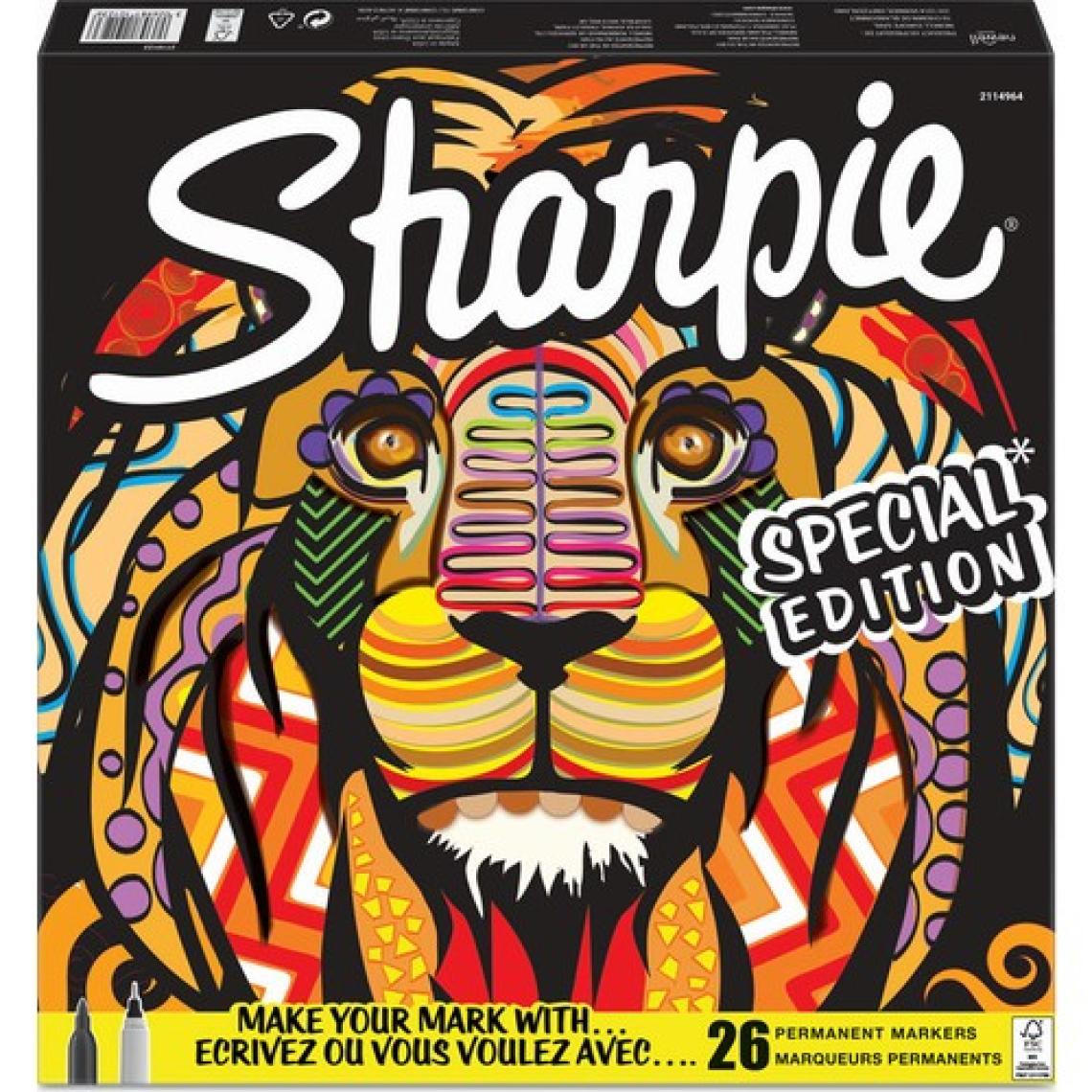 Sharpie Fine Permanent Markör 26'lı Karışık kutu- Aslan