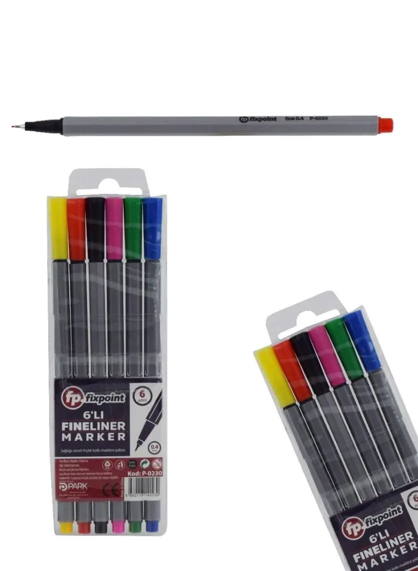 Fixpoint Fineliner 6lı Renkli Kalem