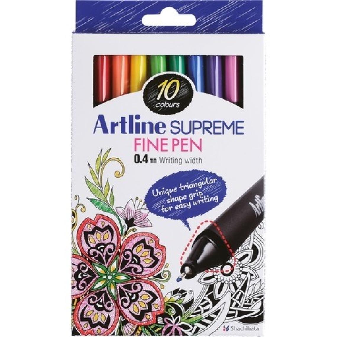 Artline Supreme Fine Pen Assorted Box (10Pcs)