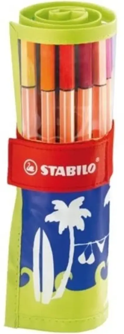 Stabilo Point 88 İnce Keçe Uçlu Kalem 25 Renk Rulo Çantalı Set
