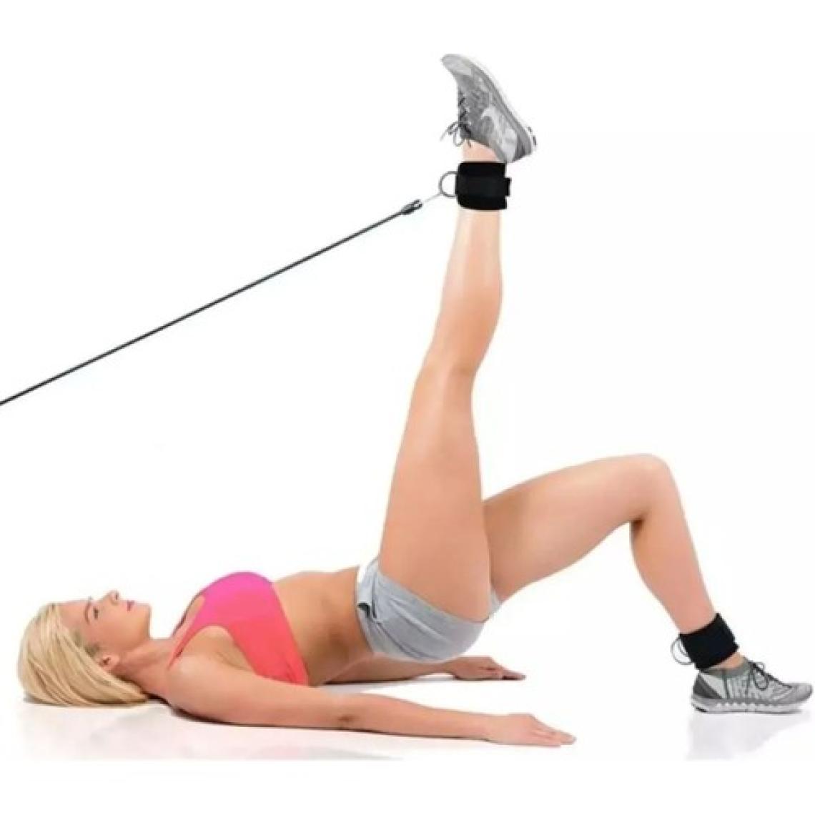 Spor Byfit Ayak Bilek Kayışı D-Ring Fitness Ağırlık Çekiş Aparatı