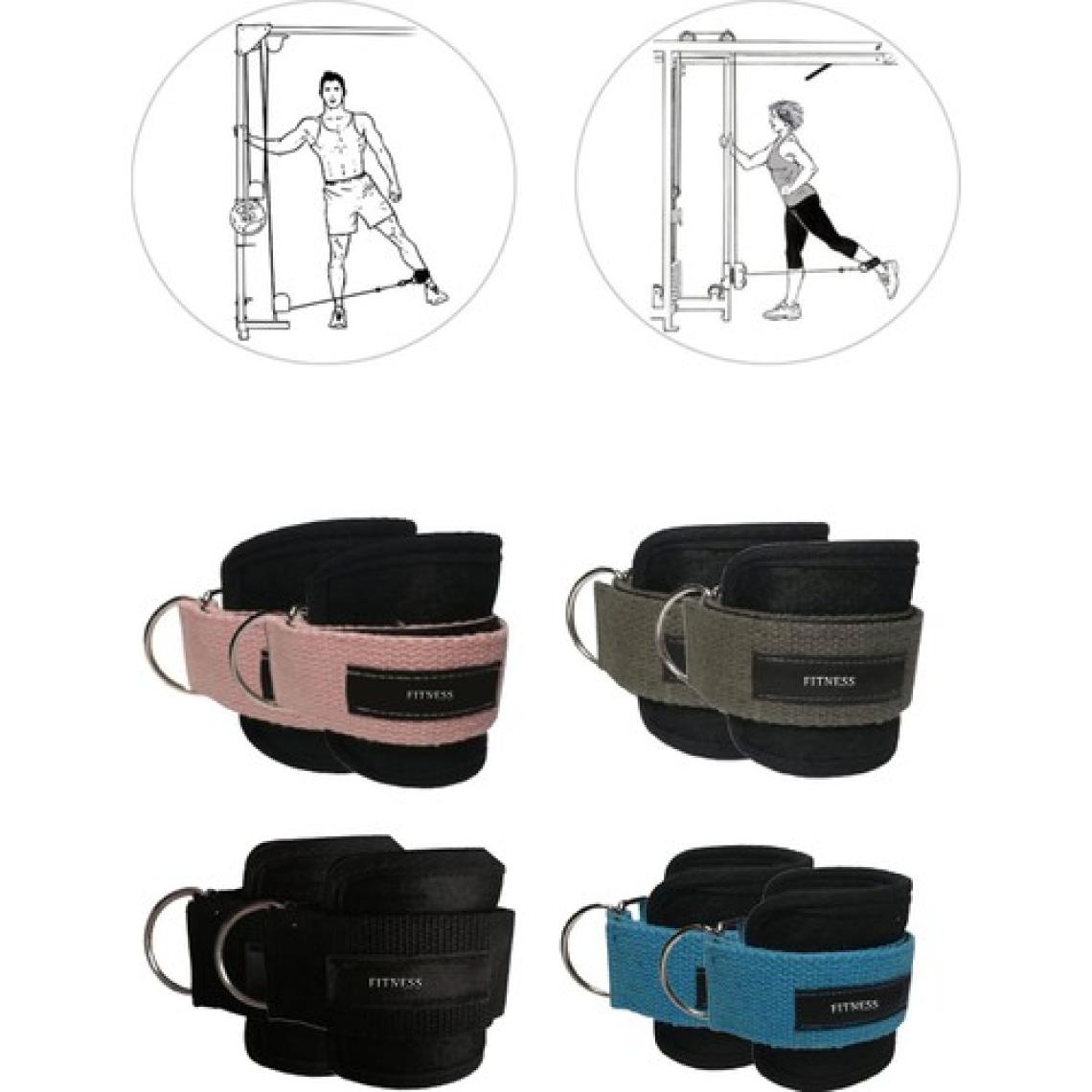 Spor Byfit Ayak Bilek Kayışı D-Ring Fitness Ağırlık Çekiş Aparatı