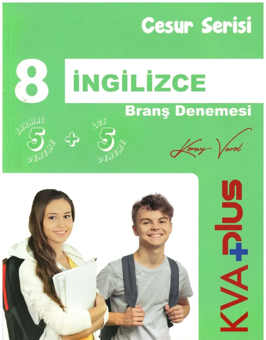 Koray Varol Akademi  +Plus Cesur Serisi İngilizce Branş Denemesi (5 Sarmal + 5 Genel Deneme)