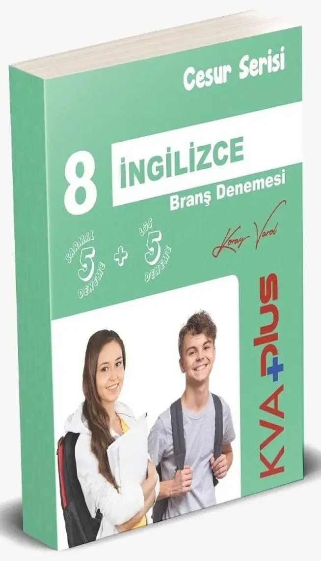 Koray Varol Akademi  +Plus Cesur Serisi İngilizce Branş Denemesi (5 Sarmal + 5 Genel Deneme)