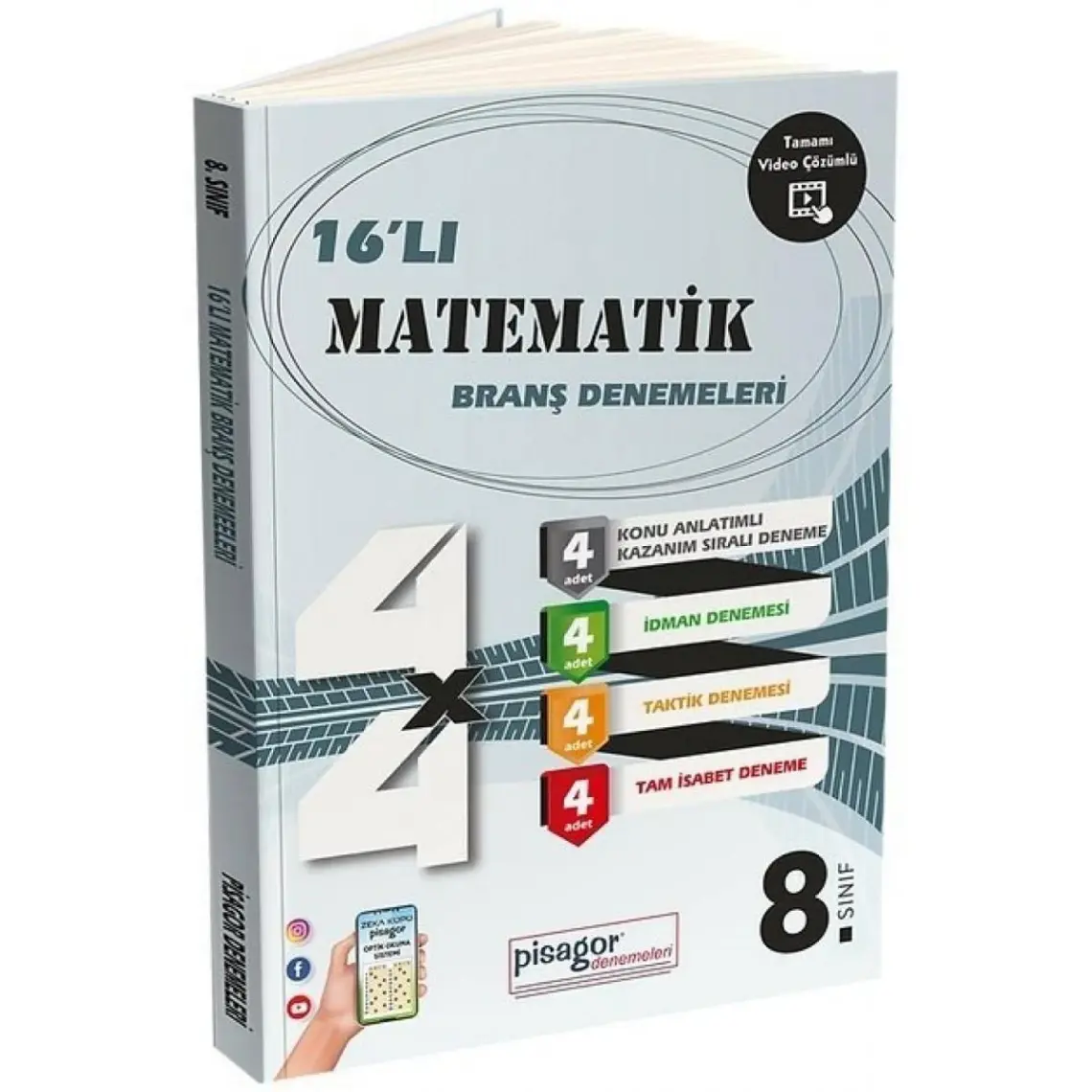 Zeka Küpü Yayınları Pisagor 16'li Matematik Branş Denemeleri