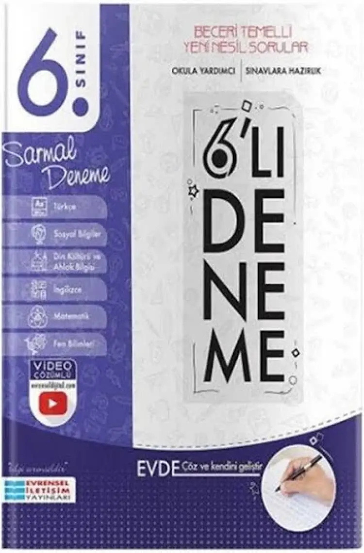 Evrensel İletişim Yayınları 6.Sınıf  6'Lı  Sarmal Deneme