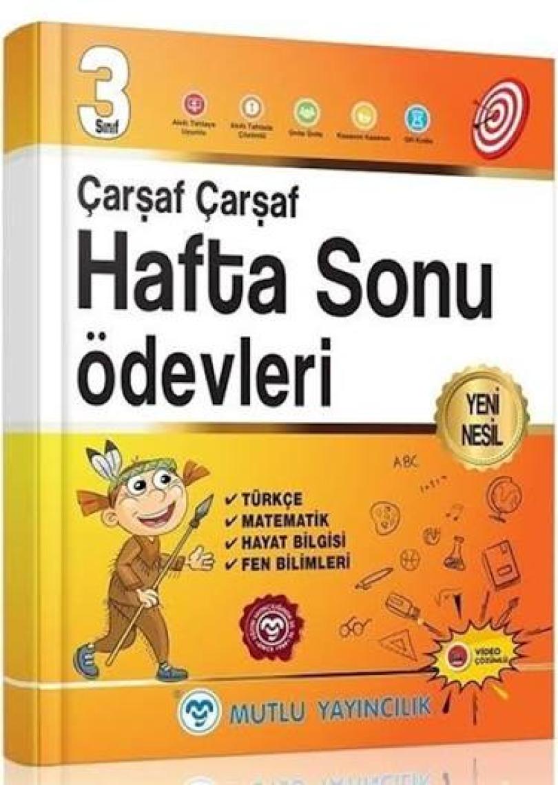 Mutlu Yayıncılık 3. Sınıf Çarşaf Çarşaf Hafta Sonu Ödevleri