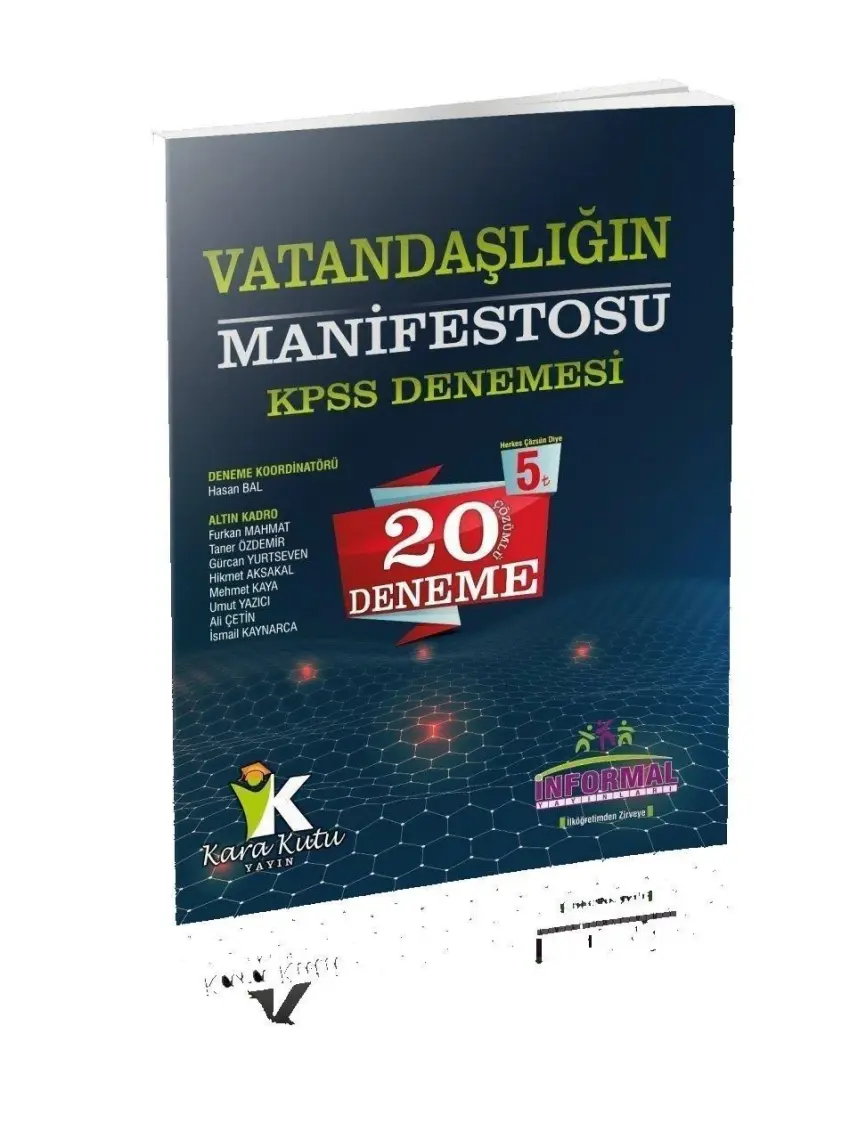 İnformal Yayınları KPSS 2022 Vatandaşlığın Manifestosu 20'li Çözümlü Branş Denemesi