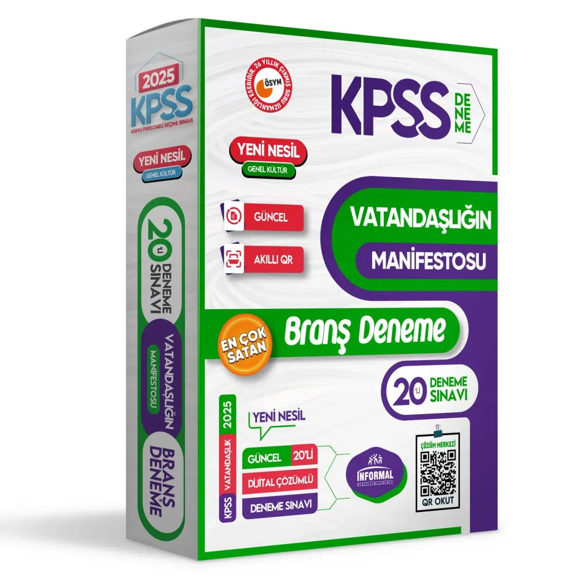 İnformal Yayınları KPSS 2022 Vatandaşlığın Manifestosu 20'li Çözümlü Branş Denemesi