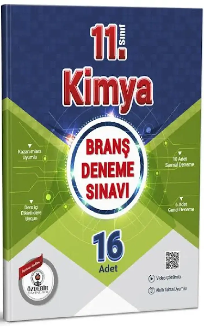Özdebir Yayınları 11.sınıf Kimya Branş Deneme Sınavı