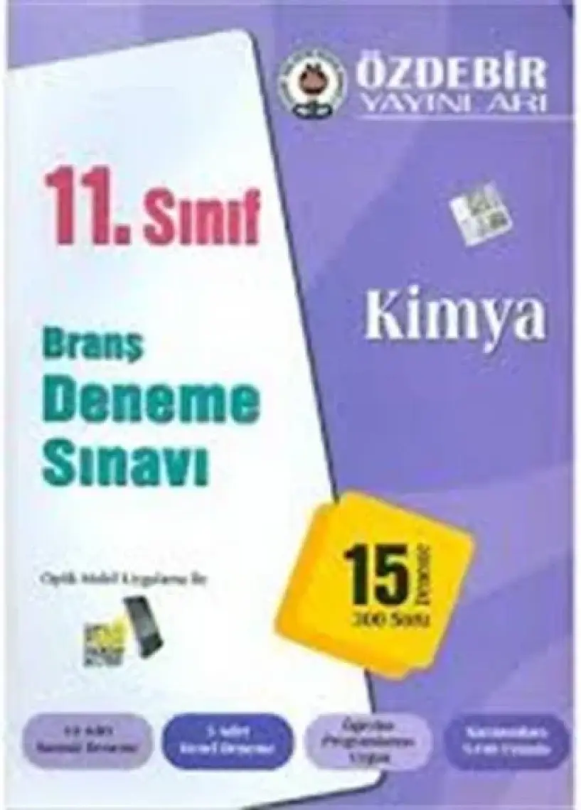 Özdebir Yayınları 11.sınıf Kimya Branş Deneme Sınavı