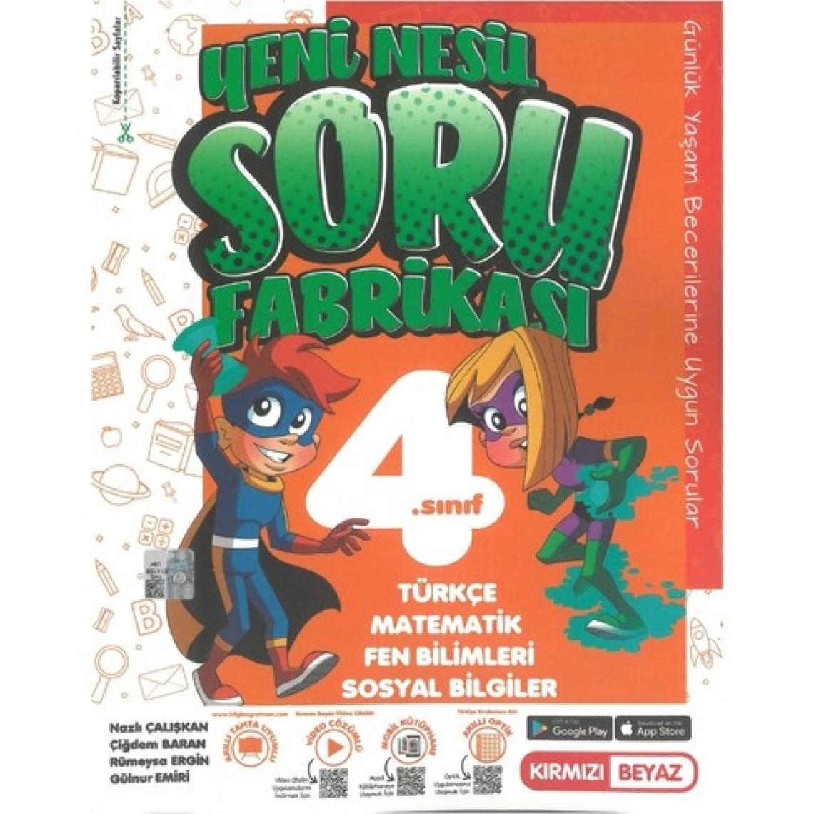 Kırmızı Beyaz Yayınlar Kırmızı Beyaz 4.sınıf Yeni Nesil Efsane Soru Fabrikası