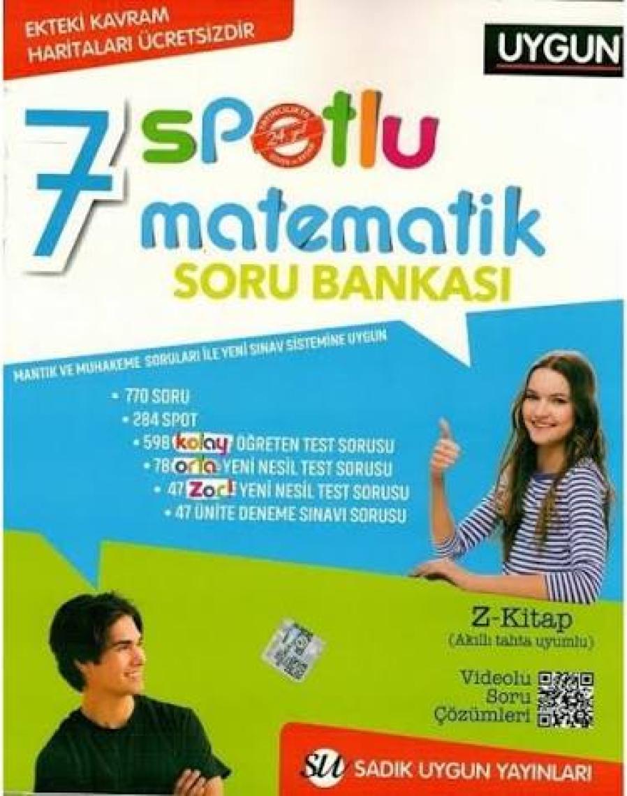 Sadık Uygun Yayınları 7. Sınıf Yeni Spotlu Matematik Soru Bankası + Kavram Haritaları