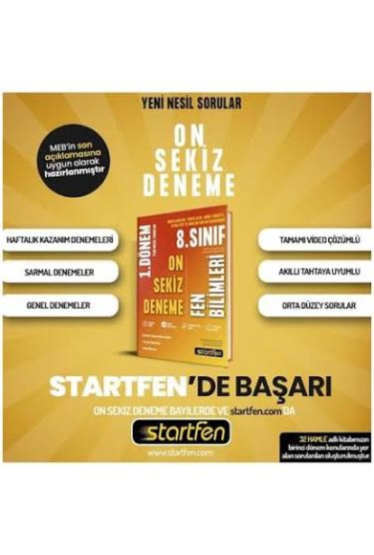 Startfen Yayınları 1. Dönem 18'li Fen Bilimleri Deneme