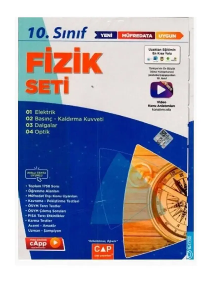 Çap Yayınları 10. Sınıf Anadolu Fizik SET 2025