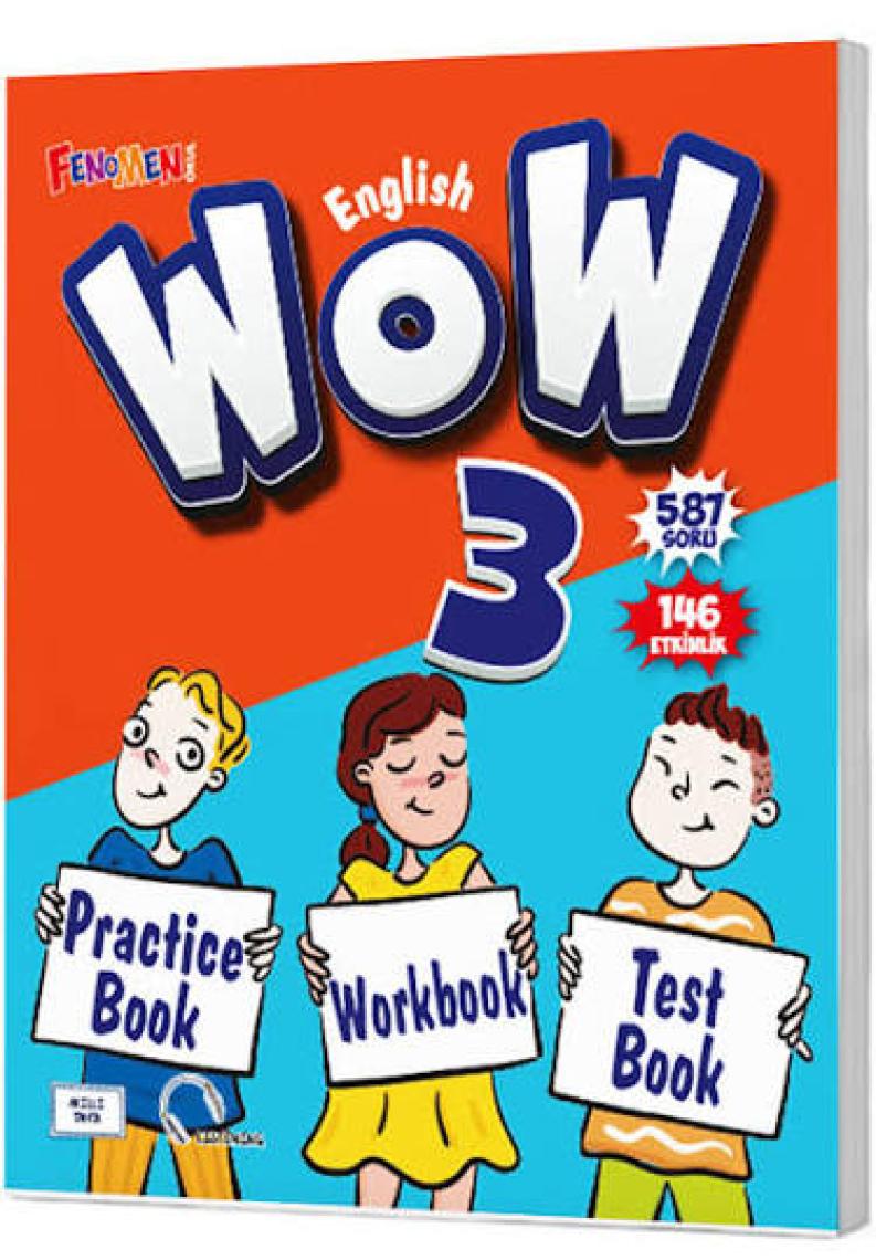 Fenomen Yayınları Gama Fenomen 3. Sınıf Wow English Practice Book + Workbook + Test Book