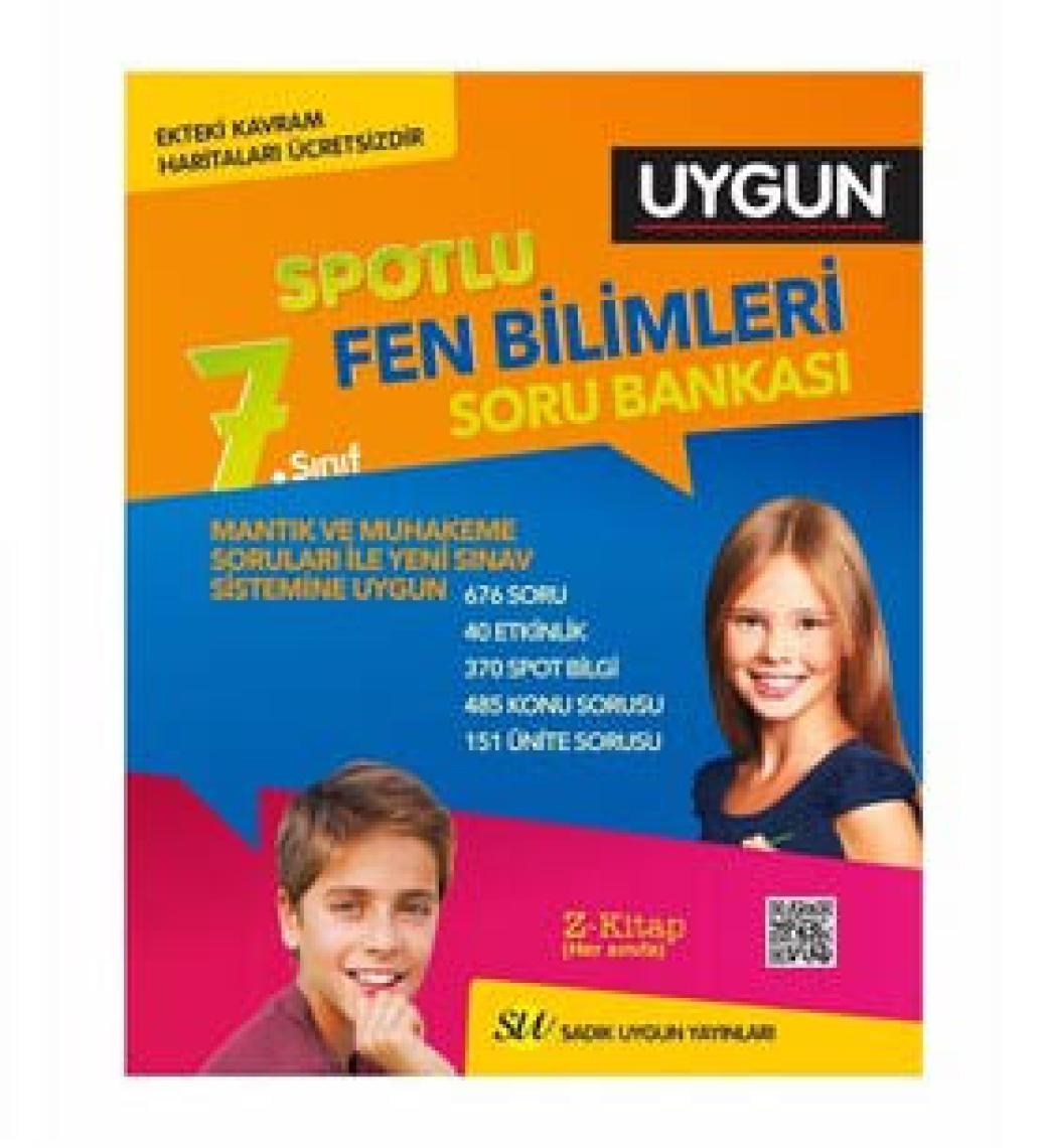 Sadık Uygun Yayınları 7. Sınıf Yeni Spotlu Fen Bilimleri Soru Bankası + Kavram Haritaları