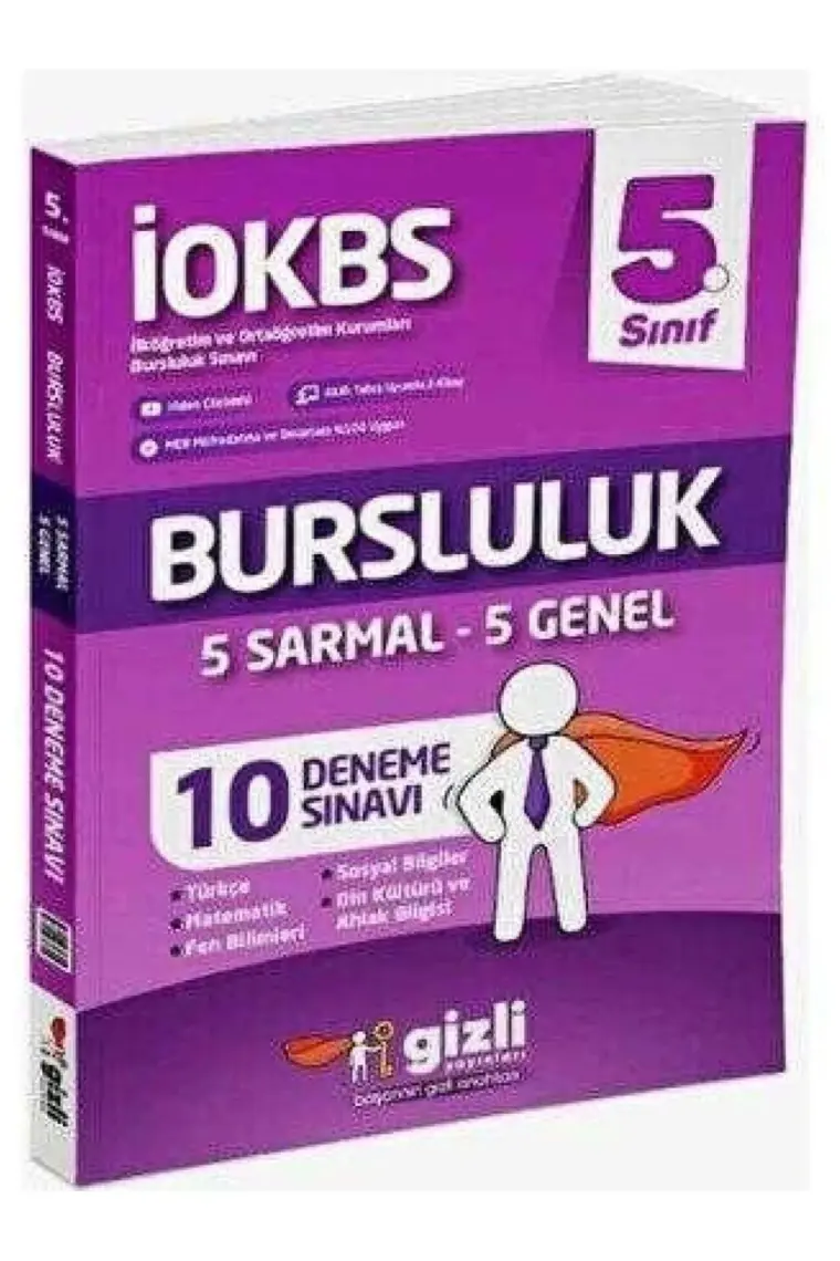 Gizli Yayınları 5. Sınıf İOKBS Bursluluk 10 Deneme Sınavı