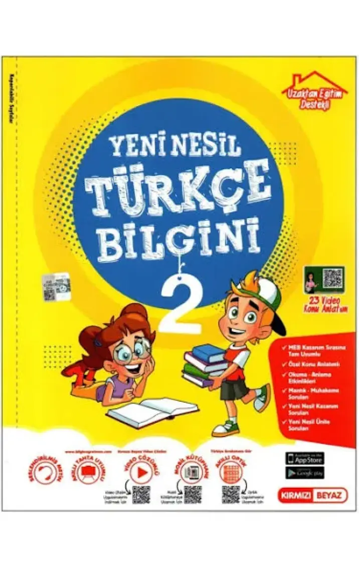 Kırmızı Beyaz Yayınlar 2.Sınıf Yeni Nesil Türkçe Bilgini Yeni 2022