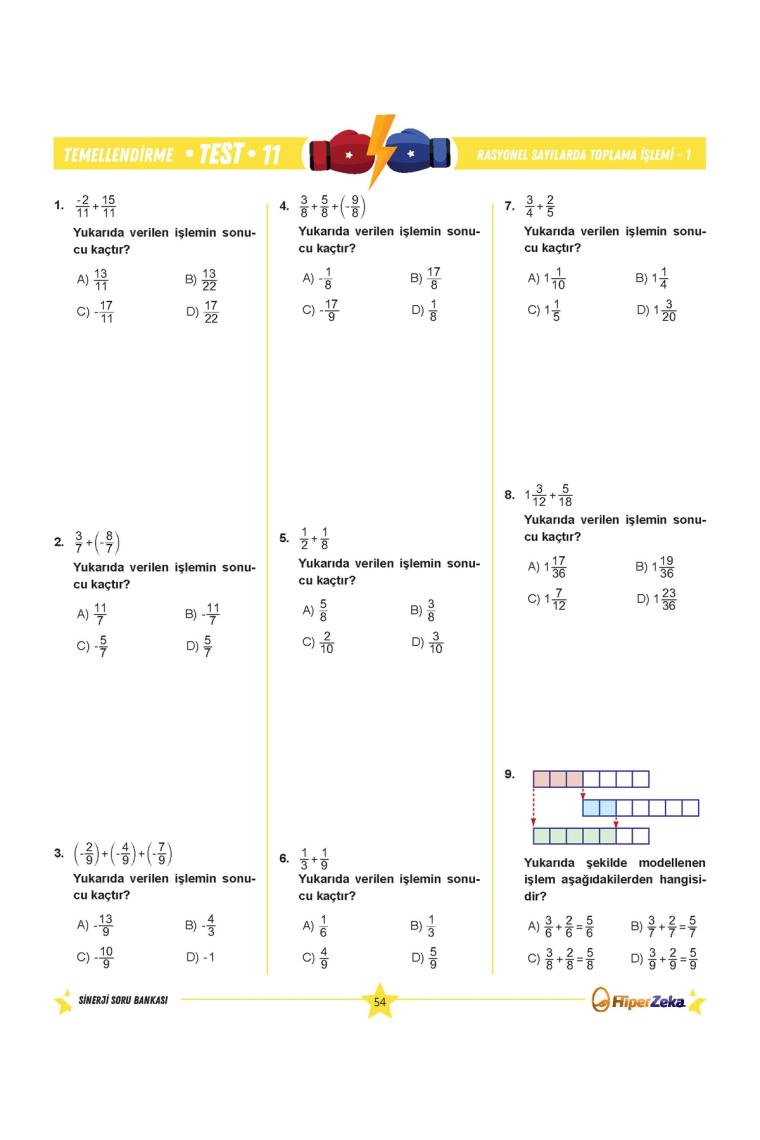 7. Sınıf Hiper Matematik Sinerji Soru Bankası
