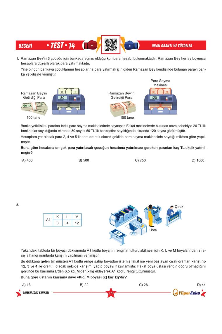 7. Sınıf Hiper Matematik Sinerji Soru Bankası