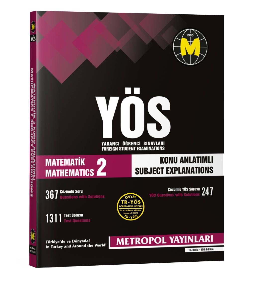 Metropol YÖS Matematik 2 Konu Anlatımlı Örnek Çözümlü