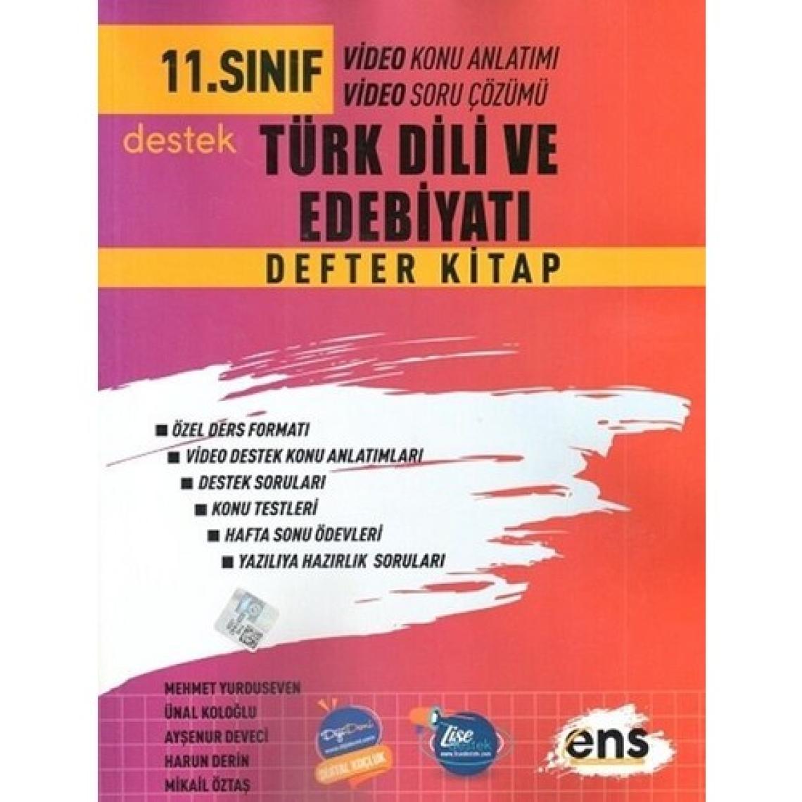 ENS Yayıncılık 11. Sınıf Türk Dili ve Edebiyatı Defter Kitap 2023