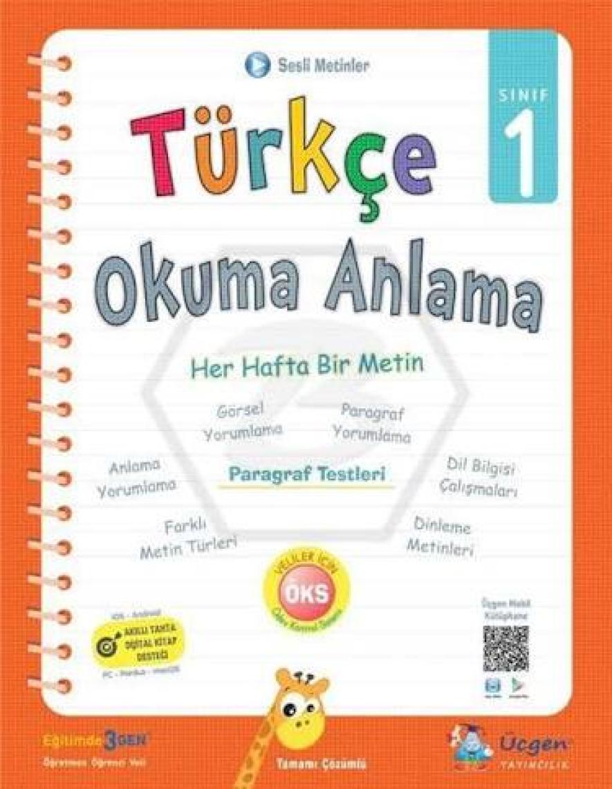 Üçgen Yayıncılık 1. Sınıf Türkçe Okuma Anlama - Sesli Metinler