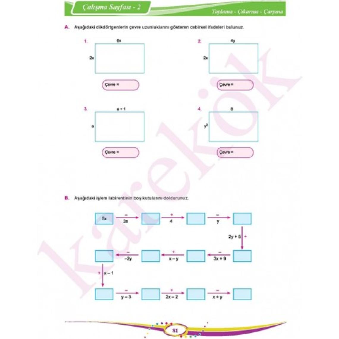 Karekök Yayıncılık Güncel 7. Sınıf Matematik Soru Bankası