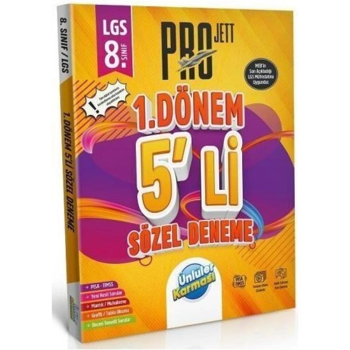 Ünlüler Karması 8. Sınıf LGS Sözel 1. Dönem Pro Jett 5 Li Deneme