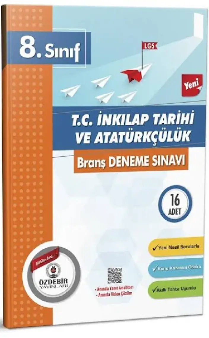 Özdebir Yayınları 8. Sınıf T.C. Inkılap Tarihi ve Atatürkçülük Branş Denemesi