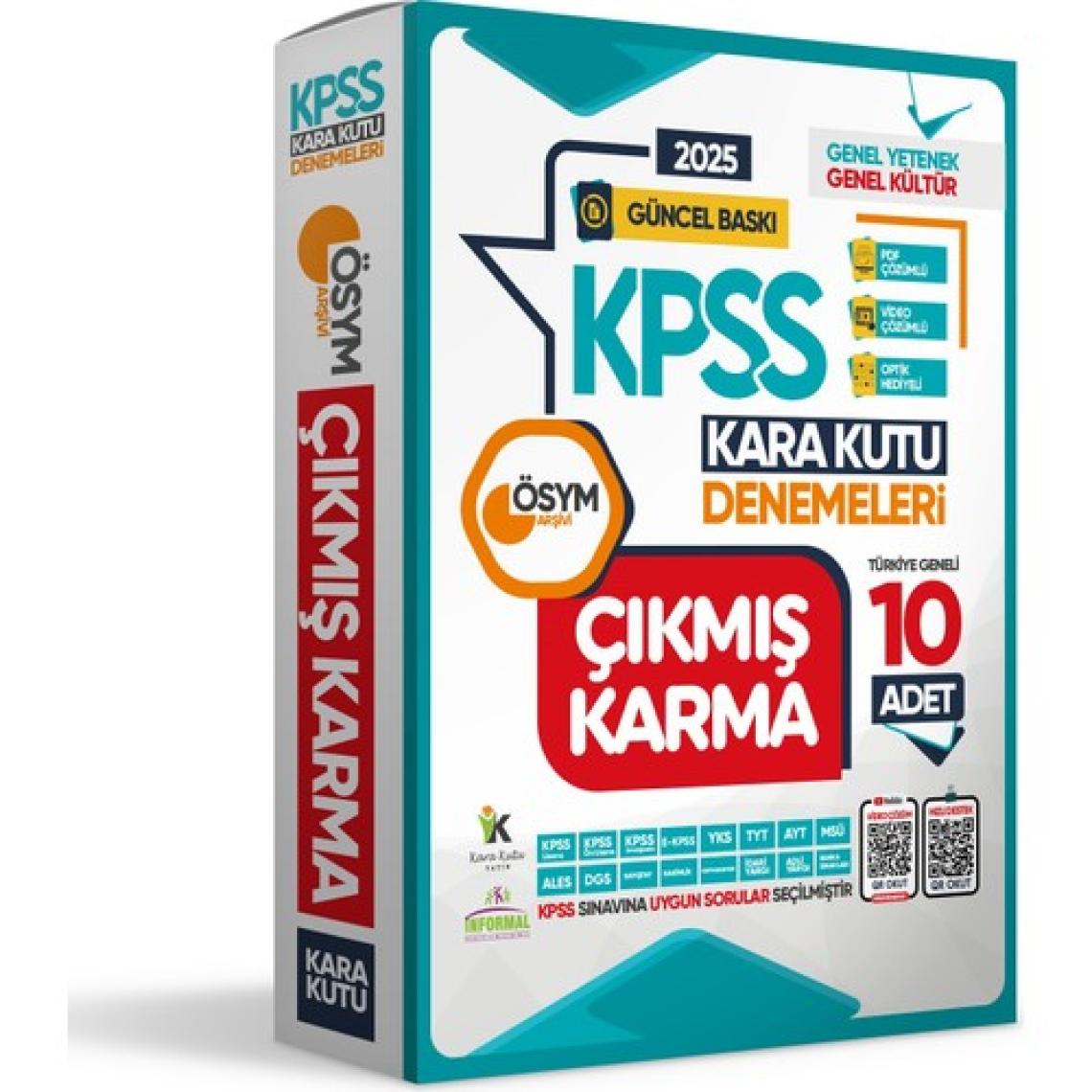 İnformal Yayınları KPSS 2025 ÖSYM Çıkmış Karma Karakutu Genel Kültür Genel Yetenek 10'lu Dijital Çözümlü Denemeleri