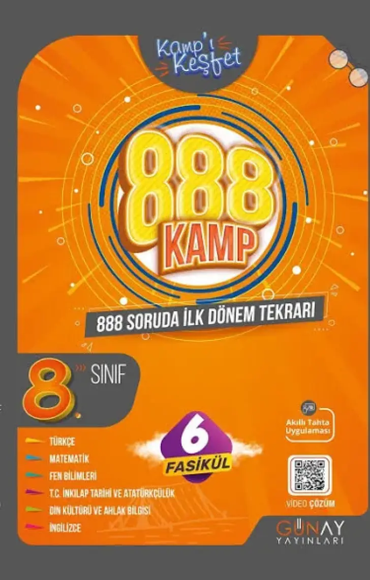 Günay Yayınları 8. Sınıf Ilk Dönem Kamp Kitabı (Kampı Keşfet)