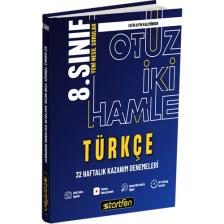 Startfen Yayınları 8. Sınıf Türkçe 32 Hamle Haftalık Kazanım Denemeleri